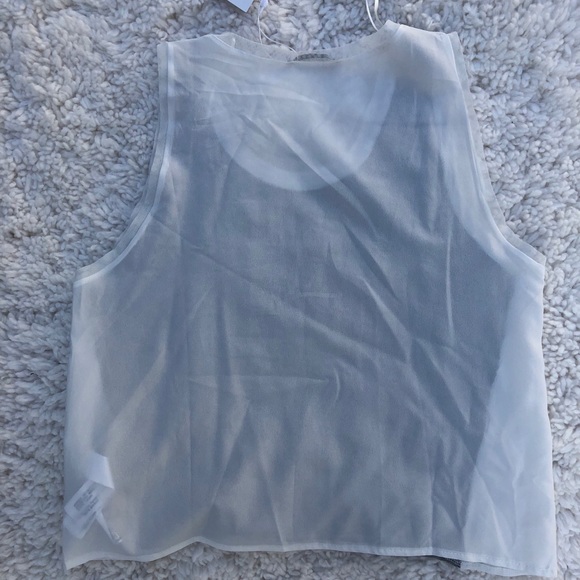 Zara Embroidered Lace Crop Top Size M - Picture 10 of 11